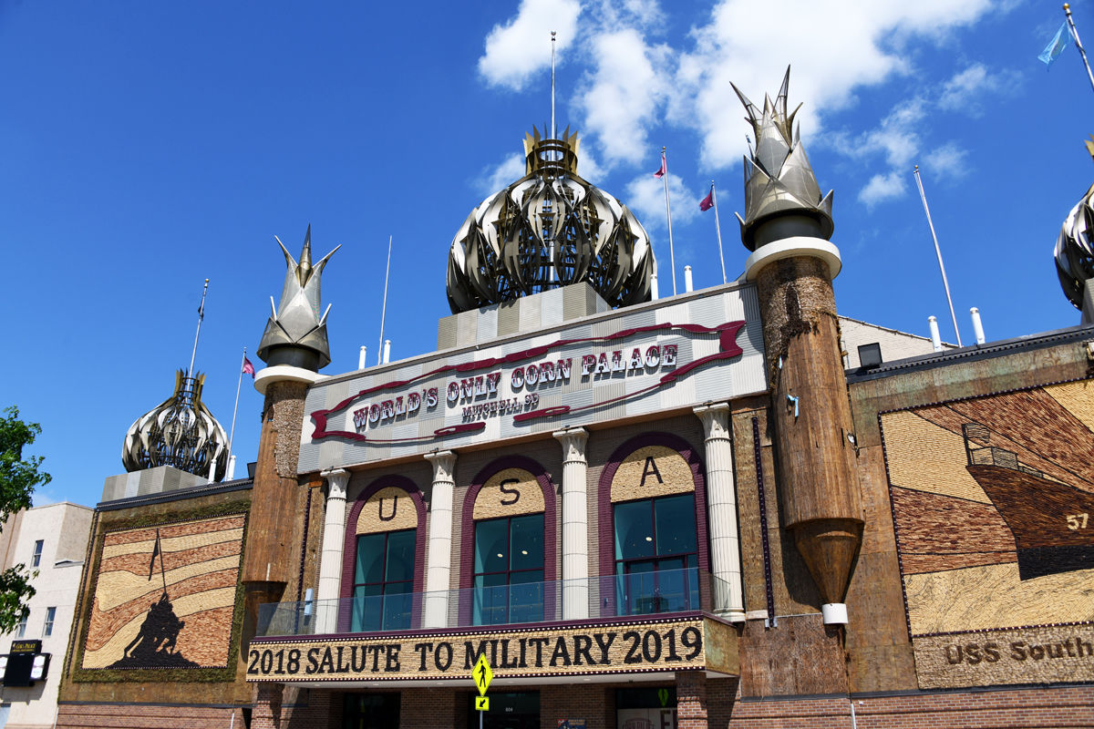 121 The Corn Palace in Mitchell, SD. New turrets were added in 2015. They were made from architectural metals.JPG